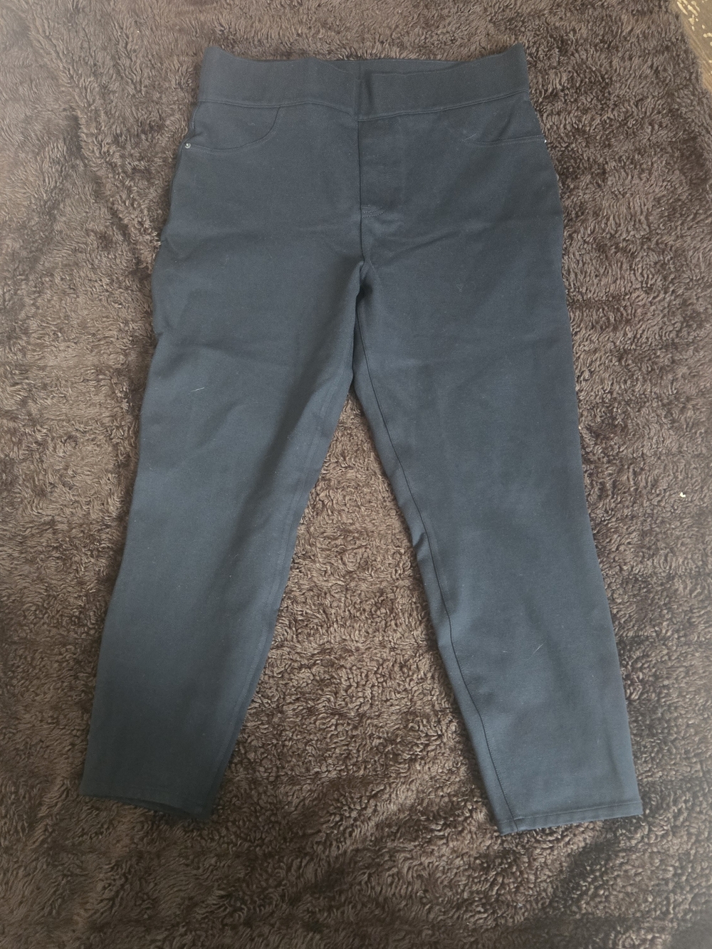 SPANX Black Tapered Slim Sweatpants for Women